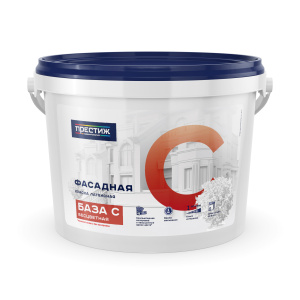 Краска акриловая фасадная F20 БАЗА С ПРЕСТИЖ бесцветная матовая 9 л