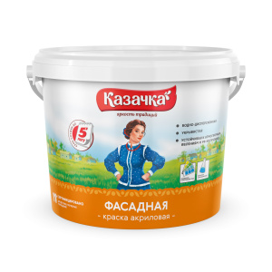 Краска акриловая фасадная F20 КАЗАЧКА 4,5 кг
